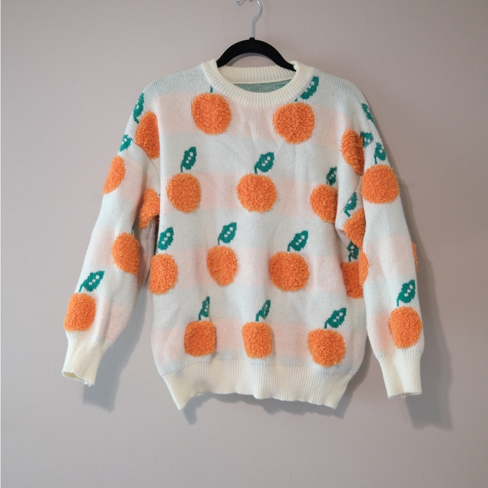 Cozy Orange Patterned Sweater